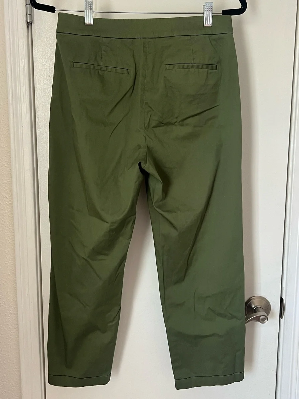 J. Crew Kate 2023 Straight Leg Chino Cuffed Pants Size 6P Utility Green